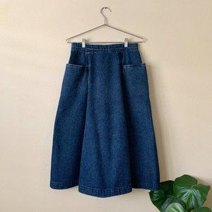 carleen denim pocket skirt / sz- l / orig. $249